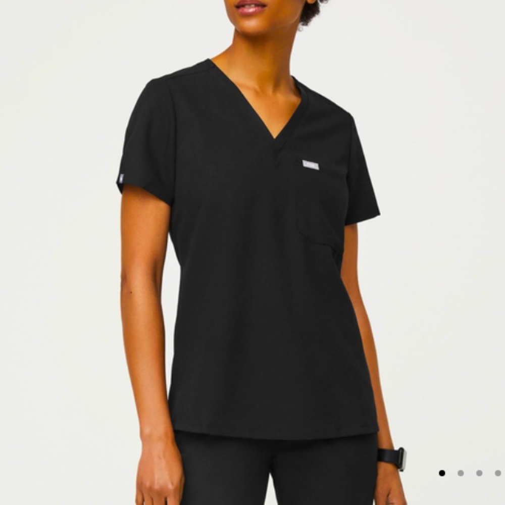 Figs Catarina Scrub Top - Black XS